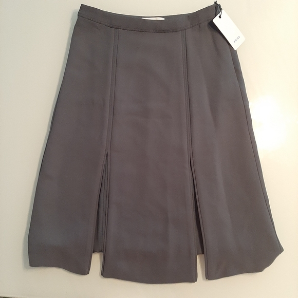 REISS Ennis Split Side skirt in Kingfisher - Picture 4 of 8